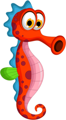 hippocampe - faune aquatique - animaux - smiley émoticône émoji cartoon clipart illustration - artémotic