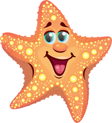 étoile de mer - faune aquatique - animaux - smiley émoticône émoji cartoon clipart illustration - artémotic