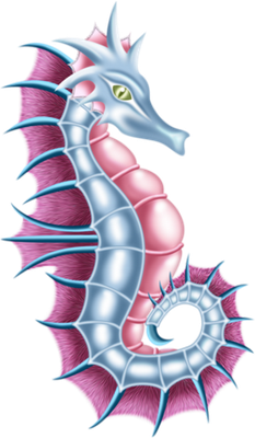 hippocampe - faune aquatique - animaux - smiley émoticône émoji cartoon clipart illustration - artémotic