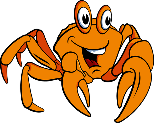 crabe - faune aquatique - animaux - smiley émoticône émoji cartoon clipart illustration - artémotic