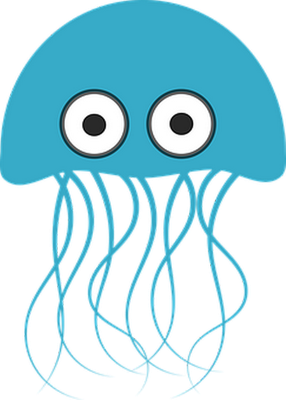 méduse - faune aquatique - animaux - smiley émoticône émoji cartoon clipart illustration - artémotic