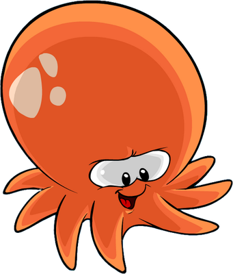poulpe - faune aquatique - animaux - smiley émoticône émoji cartoon clipart illustration - artémotic