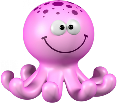 poulpe - faune aquatique - animaux - smiley émoticône émoji cartoon clipart illustration - artémotic