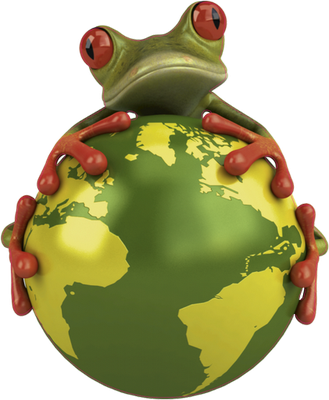 grenouille - faune aquatique - animaux - smiley émoticône émoji cartoon clipart illustration - artémotic