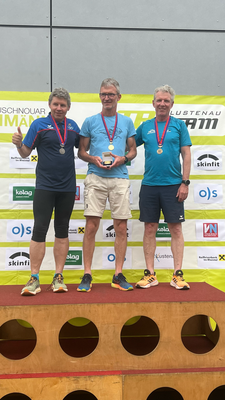 LM Podest Männer 2025 vlnr Christian Harzenmoser, David Thoma, Philip Schädler