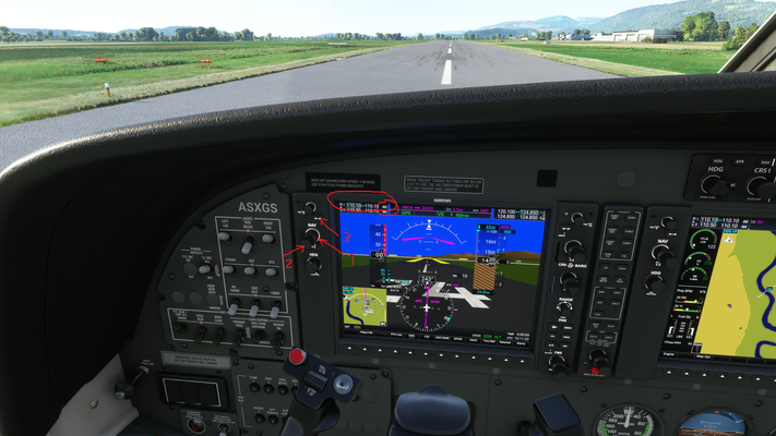 2) LOC Einstellung G1000