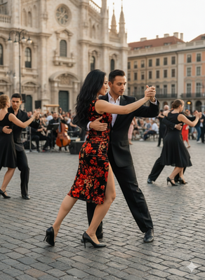 JET LAG studio tango haljina, ručni rad, Zagreb