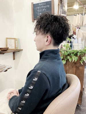 50代　会社員　カット・パーマ・トリートメント