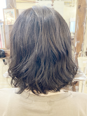 30代　主婦　カット・パーマ・カラー