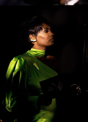 Edsilia Rombley Eurovision 2021 wearing Elzinga
