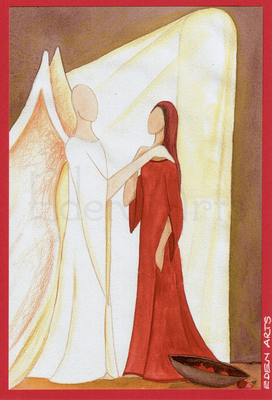 mit persönlicher Signatur 2,50€ Postkarte/ 3€ Doppelkarte auf goldene Pappe geklebt/ liebevolle Handarbeit - Maria