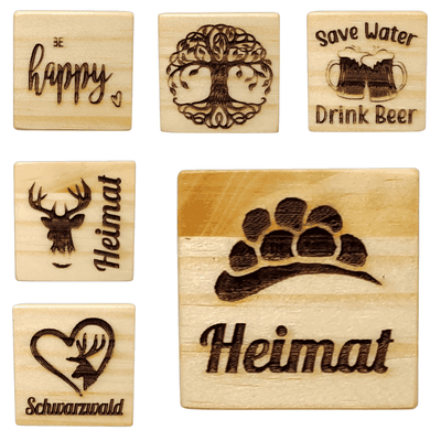 Magnetpin aus Holz mit Baum des Lebens Motiv