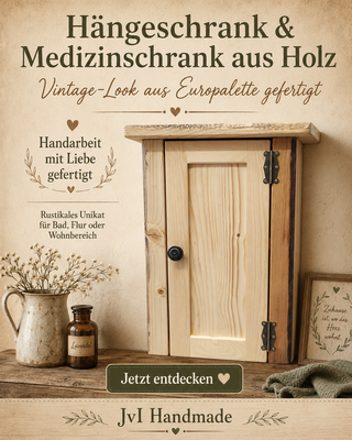 Upcycling Hängeschrank Handarbeit im Vintage-Look 