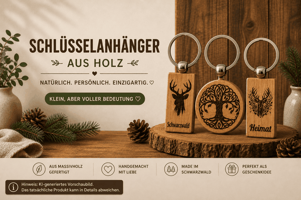 Holz Accessoires Schlüsselanhänger aus Holz
