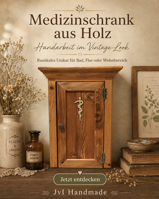 Rustikaler Medizinschrank aus Holz 