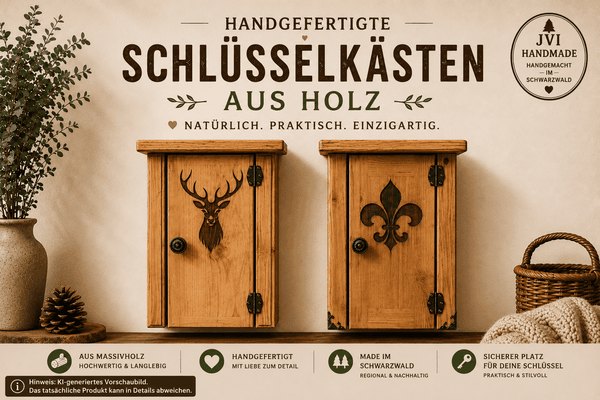 Massivholz Schlüsselkästchen mit Motiven 