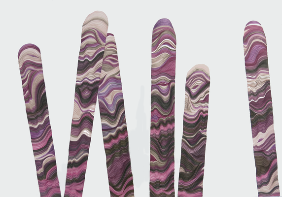 purple taste 3, 2019, drawing ink on paper, 70 x 100 cm
