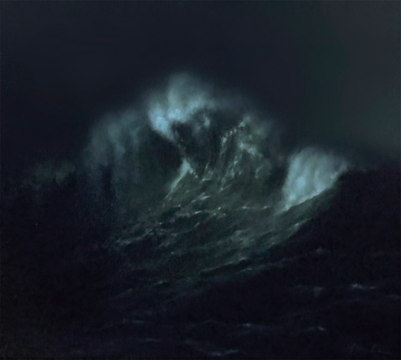 Night Wave, oil on canvas, 18”x 16”. Original available.