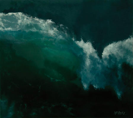 Breaking Wave, oil on canvas, 18”x 16”. Original available.