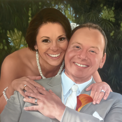 Dan and Maurina, Oil on Canvas, 24"x24".