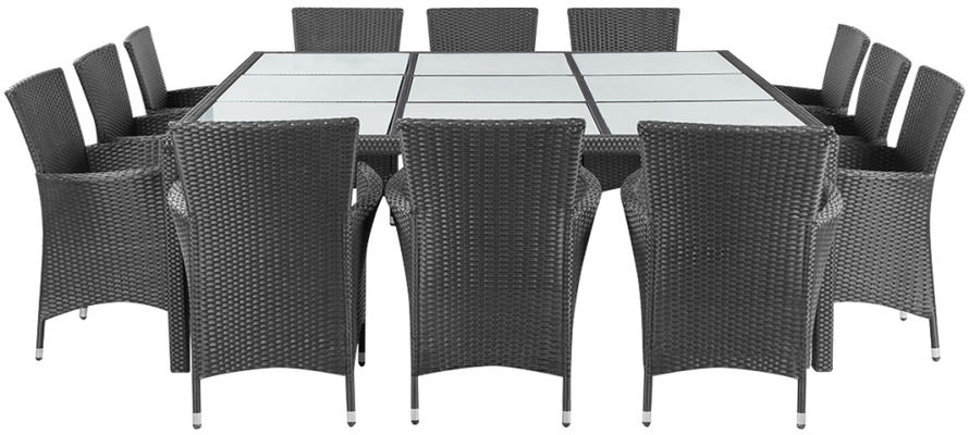 set giardino +tavo +sedie +outdoor +rattan +polyrattan