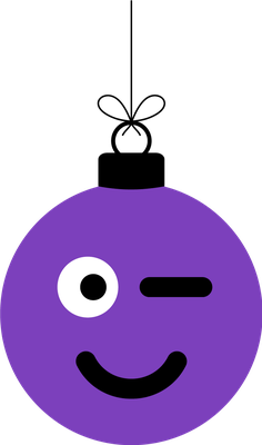 boule de noël - fête - loisirs - smiley émoticône émoji cartoon clipart illustration - artémotic