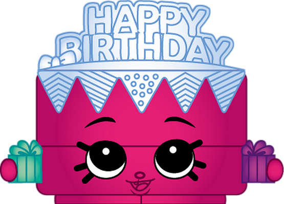 gâteau d'anniversaire [Shopkins] - fête - loisirs - smiley émoticône émoji cartoon clipart illustration - artémotic