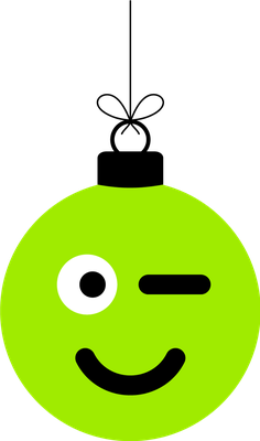 boule de noël - fête - loisirs - smiley émoticône émoji cartoon clipart illustration - artémotic