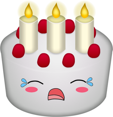 gâteau d'anniversaire - fête - loisirs - smiley émoticône émoji cartoon clipart illustration - artémotic