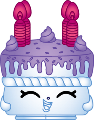 gâteau d'anniversaire [Shopkins] - fête - loisirs - smiley émoticône émoji cartoon clipart illustration - artémotic