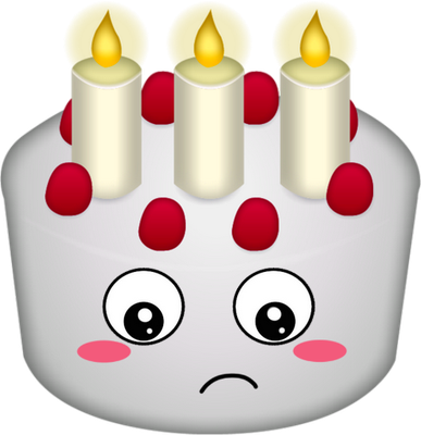 gâteau d'anniversaire - fête - loisirs - smiley émoticône émoji cartoon clipart illustration - artémotic