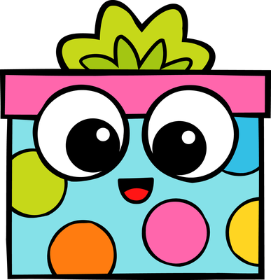 cadeau - fête - loisirs - smiley émoticône émoji cartoon clipart illustration - artémotic