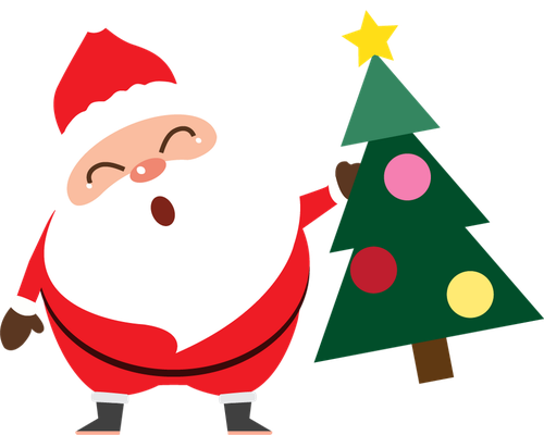 père noël - fête - loisirs - smiley émoticône émoji cartoon clipart illustration - artémotic