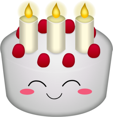gâteau d'anniversaire - fête - loisirs - smiley émoticône émoji cartoon clipart illustration - artémotic