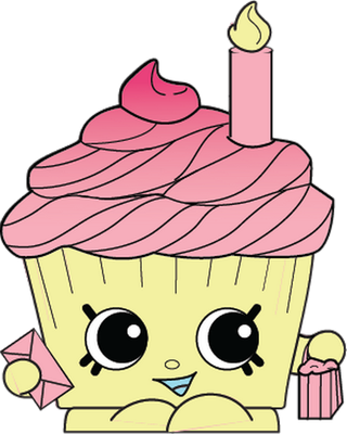 gâteau d'anniversaire [Shopkins] - fête - loisirs - smiley émoticône émoji cartoon clipart illustration - artémotic
