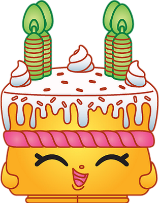 gâteau d'anniversaire [Shopkins] - fête - loisirs - smiley émoticône émoji cartoon clipart illustration - artémotic