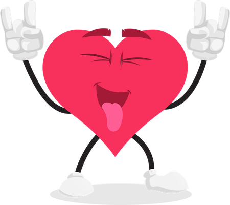 cœur saint-valentin - fête - loisirs - smiley émoticône émoji cartoon clipart illustration - artémotic