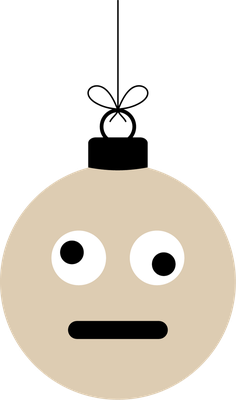 boule de noël - fête - loisirs - smiley émoticône émoji cartoon clipart illustration - artémotic