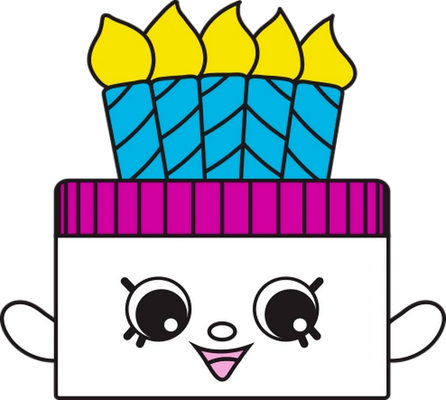 gâteau d'anniversaire [Shopkins] - fête - loisirs - smiley émoticône émoji cartoon clipart illustration - artémotic