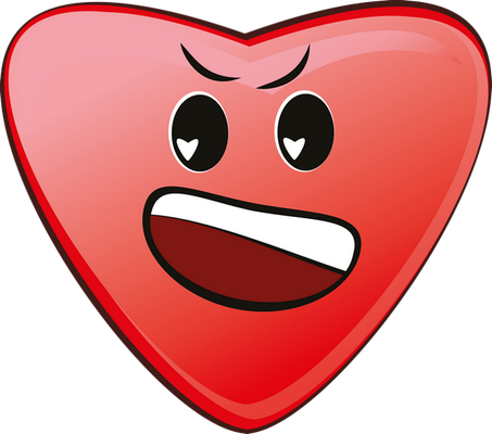 cœur saint-valentin - fête - loisirs - smiley émoticône émoji cartoon clipart illustration - artémotic