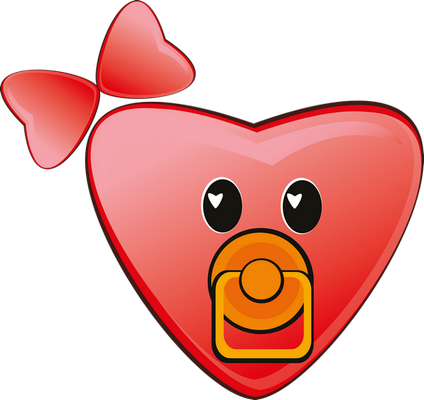 cœur saint-valentin - fête - loisirs - smiley émoticône émoji cartoon clipart illustration - artémotic