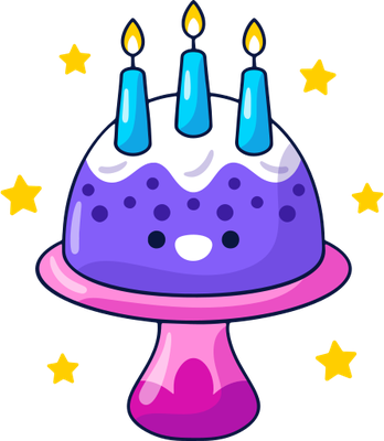 anniversaire - fête - loisirs - smiley émoticône émoji cartoon clipart illustration - artémotic