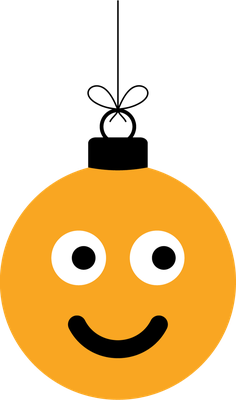 boule de noël - fête - loisirs - smiley émoticône émoji cartoon clipart illustration - artémotic