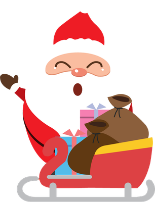 père noël - fête - loisirs - smiley émoticône émoji cartoon clipart illustration - artémotic