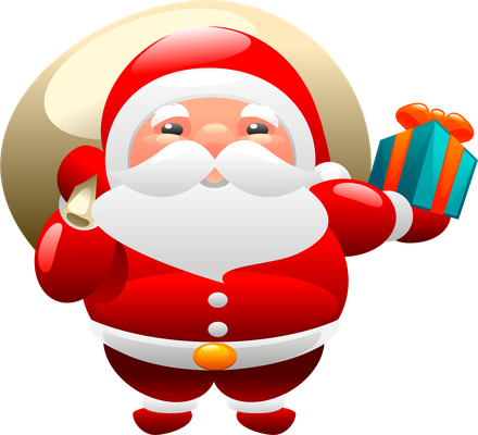 père noël - fête - loisirs - smiley émoticône émoji cartoon clipart illustration - artémotic