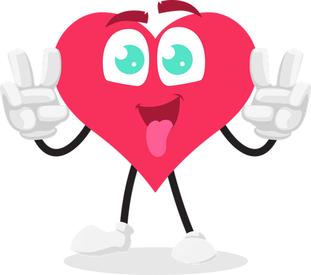 cœur saint-valentin - fête - loisirs - smiley émoticône émoji cartoon clipart illustration - artémotic