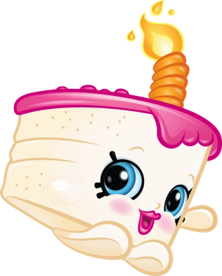 gâteau d'anniversaire [Shopkins] - fête - loisirs - smiley émoticône émoji cartoon clipart illustration - artémotic