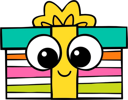 cadeau - fête - loisirs - smiley émoticône émoji cartoon clipart illustration - artémotic