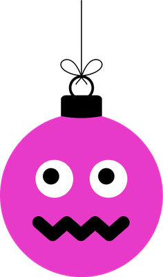 boule de noël - fête - loisirs - smiley émoticône émoji cartoon clipart illustration - artémotic