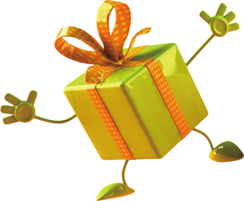 cadeau - fête - loisirs - smiley émoticône émoji cartoon clipart illustration - artémotic
